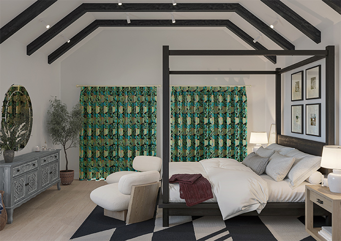 Faded Glamour, Absinthe Black - Made To Measure Curtains - Image 15